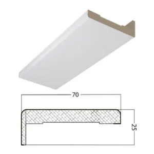 Наличник Фанерованный "Телескоп 70/15" L=2,17 М Эмаль белый